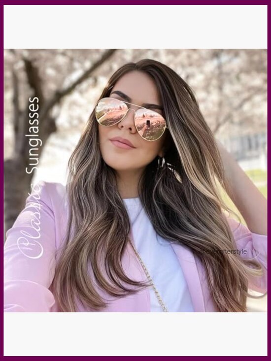 Polarized Aviator Sunglasses with Mirrored Lenses main image 3